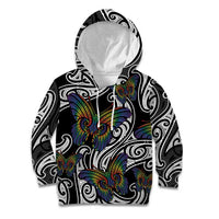 Aotearoa Takatapui Pride Kid Hoodie Rainbow Butterfly - Free To Love