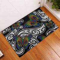 Aotearoa Takatapui Pride Rubber Doormat Rainbow Butterfly - Free To Love