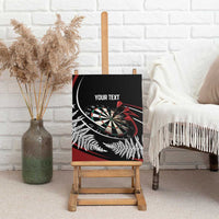 New Zealand Darts Personalised Canvas Wall Art Silver Fern Dynamic