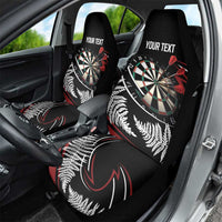 New Zealand Darts Personalised Car Seat Cover Silver Fern Dynamic