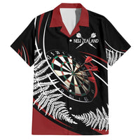 New Zealand Darts Personalised Family Matching Short Sleeve Bodycon Dress and Hawaiian Shirt Silver Fern Dynamic