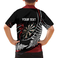 New Zealand Darts Personalised Hawaiian Shirt Silver Fern Dynamic