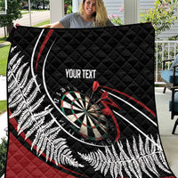 New Zealand Darts Personalised Quilt Silver Fern Dynamic LT7 Red - Polynesian Pride