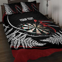 New Zealand Darts Personalised Quilt Bed Set Silver Fern Dynamic LT7 Red - Polynesian Pride