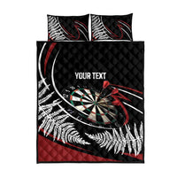 New Zealand Darts Personalised Quilt Bed Set Silver Fern Dynamic LT7 - Polynesian Pride