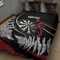 New Zealand Darts Personalised Quilt Bed Set Silver Fern Dynamic LT7 - Polynesian Pride