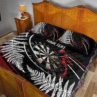 New Zealand Darts Personalised Quilt Bed Set Silver Fern Dynamic LT7 - Polynesian Pride