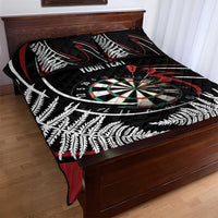 New Zealand Darts Personalised Quilt Bed Set Silver Fern Dynamic LT7 - Polynesian Pride