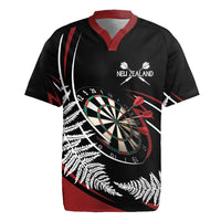 New Zealand Darts Personalised Rugby Jersey Silver Fern Dynamic LT7 Red - Polynesian Pride