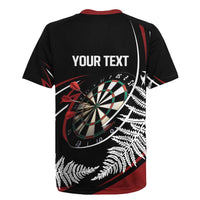 New Zealand Darts Personalised Rugby Jersey Silver Fern Dynamic LT7 - Polynesian Pride