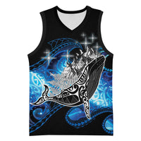 Maori Matariki Te Araroa Paikea Starry Basketball Jersey Tangaroa Whakatauki LT7 Unisex Black - Polynesian Pride