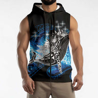 Maori Matariki Te Araroa Paikea Starry Sleeveless Zip Hoodie Tangaroa Whakatauki LT7 - Polynesian Pride