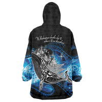 Maori Matariki Te Araroa Paikea Starry Wearable Blanket Hoodie Tangaroa Whakatauki LT7 - Polynesian Pride