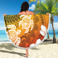Kanaka Maoli Hawaii Flag Day Beach Blanket Vibrant Frangipani LT7 - Polynesian Pride