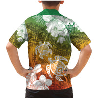 Kanaka Maoli Hawaii Flag Day Family Matching Mermaid Dress and Hawaiian Shirt Vibrant Frangipani