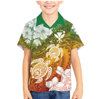 Kanaka Maoli Hawaii Flag Day Family Matching Mermaid Dress and Hawaiian Shirt Vibrant Frangipani