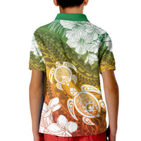Kanaka Maoli Hawaii Flag Day Kid Polo Shirt Vibrant Frangipani