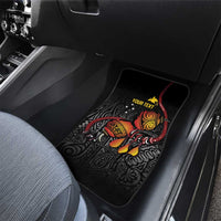 Personalized Papua New Guinea Milne Bay Car Mats Bagi Necklace Mix Lime Pot Grunge