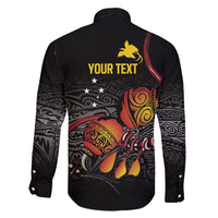 Personalized Papua New Guinea Milne Bay Family Matching Long Sleeve Bodycon Dress and Hawaiian Shirt Bagi Necklace Mix Lime Pot Grunge LT7 - Polynesian Pride