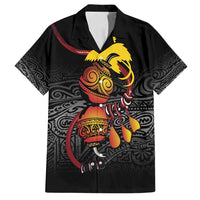 Personalized Papua New Guinea Milne Bay Family Matching Off Shoulder Short Dress and Hawaiian Shirt Bagi Necklace Mix Lime Pot Grunge LT7 Dad's Shirt - Short Sleeve Black - Polynesian Pride