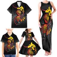 Personalized Papua New Guinea Milne Bay Family Matching Tank Maxi Dress and Hawaiian Shirt Bagi Necklace Mix Lime Pot Grunge LT7 - Polynesian Pride