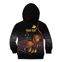 Personalized Papua New Guinea Milne Bay Kid Hoodie Bagi Necklace Mix Lime Pot Grunge