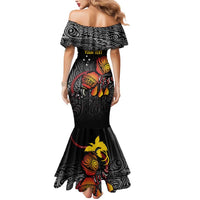 Personalized Papua New Guinea Milne Bay Mermaid Dress Bagi Necklace Mix Lime Pot Grunge