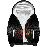 Personalized Papua New Guinea Milne Bay Sherpa Hoodie Bagi Necklace Mix Lime Pot Grunge LT7 Unisex Black - Polynesian Pride