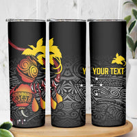 Personalized Papua New Guinea Milne Bay Skinny Tumbler Bagi Necklace Mix Lime Pot Grunge LT7 - Polynesian Pride