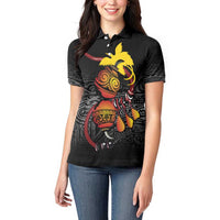 Personalized Papua New Guinea Milne Bay Women Polo Shirt Bagi Necklace Mix Lime Pot Grunge