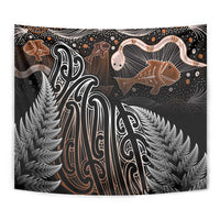 Aotearoa Maori - Australia Indigenous Tapestry Koiri Whakairo Mix Aboriginal Art - Polynesian Pride