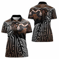 Aotearoa Maori - Australia Indigenous Women Polo Shirt Koiri Whakairo Mix Aboriginal Art - Polynesian Pride