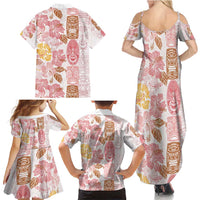 Christmas Aloha Hawaii Tiki Family Matching Summer Maxi Dress and Hawaiian Shirt Hibiscus Spring Colors - Polynesian Pride