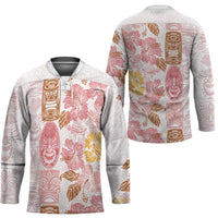 Christmas Aloha Hawaii Tiki Hockey Jersey Hibiscus Spring Colors - Polynesian Pride