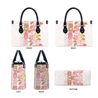 Christmas Aloha Hawaii Tiki Leather Bag Hibiscus Spring Colors - Polynesian Pride