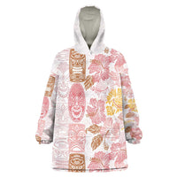 Christmas Aloha Hawaii Tiki Wearable Blanket Hoodie Hibiscus Spring Colors - Polynesian Pride