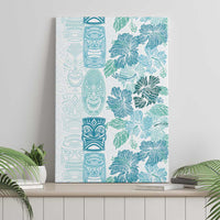 Christmas Aloha Hawaii Tiki Canvas Wall Art Hibiscus Summer Colors - Polynesian Pride