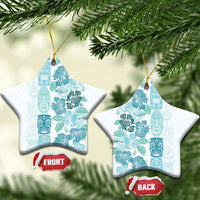 Christmas Aloha Hawaii Tiki Ceramic Ornament Hibiscus Summer Colors - Polynesian Pride