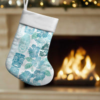 Christmas Aloha Hawaii Tiki Christmas Stocking Hibiscus Summer Colors - Polynesian Pride