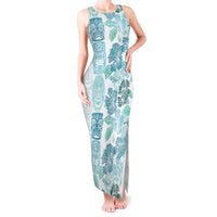 Christmas Aloha Hawaii Tiki Tank Maxi Dress Hibiscus Summer Colors - Polynesian Pride
