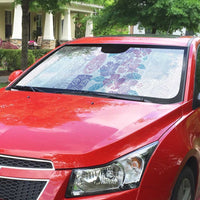 Christmas Aloha Hawaii Tiki Auto Sun Shade Hibiscus Winter Colors - Polynesian Pride