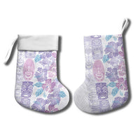 Christmas Aloha Hawaii Tiki Christmas Stocking Hibiscus Winter Colors - Polynesian Pride