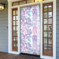 Christmas Aloha Hawaii Tiki Door Cover Hibiscus Winter Colors - Polynesian Pride