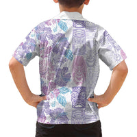 Christmas Aloha Hawaii Tiki Family Matching Summer Maxi Dress and Hawaiian Shirt Hibiscus Winter Colors - Polynesian Pride