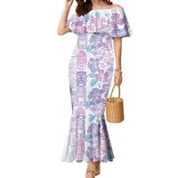 Christmas Aloha Hawaii Tiki Mermaid Dress Hibiscus Winter Colors - Polynesian Pride