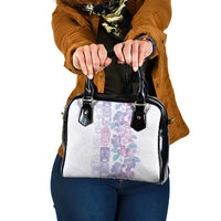 Christmas Aloha Hawaii Tiki Shoulder Handbag Hibiscus Winter Colors - Polynesian Pride