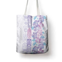 Christmas Aloha Hawaii Tiki Tote Bag Hibiscus Winter Colors - Polynesian Pride