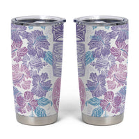 Christmas Aloha Hawaii Tiki Tumbler Cup Hibiscus Winter Colors - Polynesian Pride