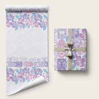 Christmas Aloha Hawaii Tiki Wrapping Paper Hibiscus Winter Colors