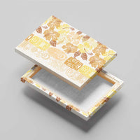 Christmas Aloha Hawaii Tiki Canvas Wall Art Hibiscus Autumn Colors - Polynesian Pride